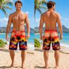 Herren Falsche Unterwäsche 3D-Druck Badeshorts Tropischer Unterwäsche-Druck Lustige Sommer-Badehosen Boardshorts