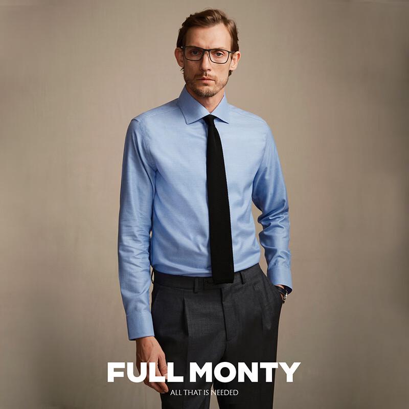 

FULL MONTY Men s Pure Cotton Windsor Collar Long Sleeve Shirt 40