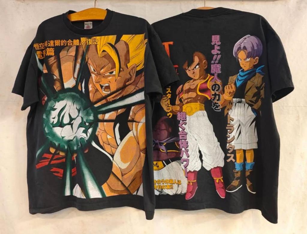 Vintage Y2K Dragon Ball Z Goku Vegeta Trunks Anime Manga Sz.L T-Shirt REPRINT