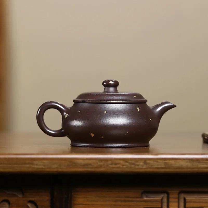 Chinese Yixing Purple Clay Teapot Handmade Tea Pot Beauty Tea Infuser Kettle Raw Ore Zisha Tea Set Household Teaware 130ml