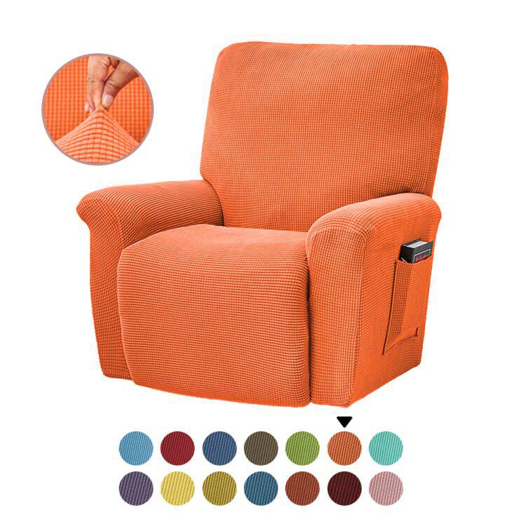 Battilo Recliner Cover Waterproof Elastic Winter Plush Cover For Lazy Sofa All-inclusive Massage Chairs Cover Plaid Slipcover