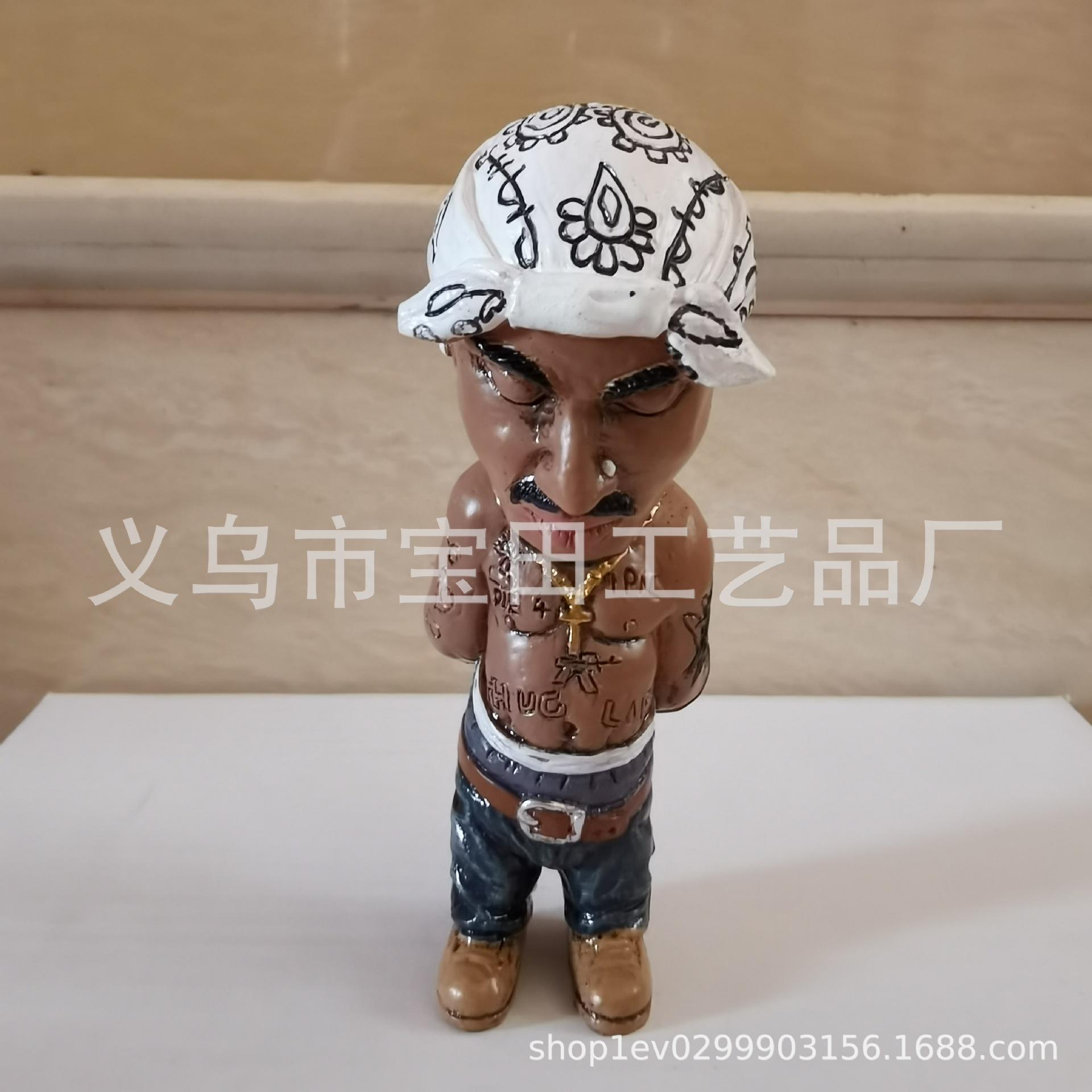 

New hip hop rapper resin crafts decorative garden home decoration character ornament sculpture