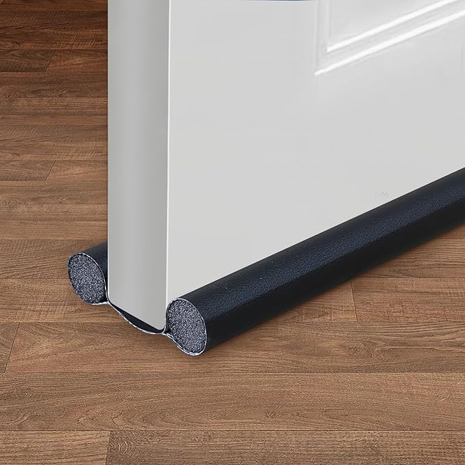 

1pc Door Bottom Sealing Strip, Adjustable Weatherstrip Under Door Draft Stopper, Anti-cold Foam Blocker, Weather Strip чёрный