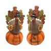 Thanksgiving Pumpkin Turkey Table Decoration Resin Figurine Cute Centerpiece
