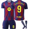 25-26 Barcelona Heimfußballtrikot für Kinder und Erwachsene LEWANDOWSKI #9