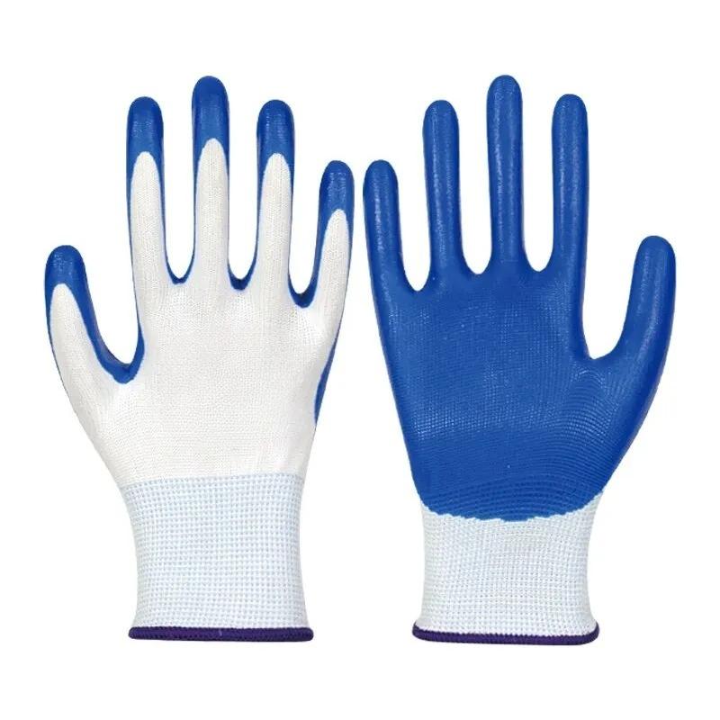 

Nitrile Work Gloves Non-slip Wear-resistant Breathable Safety Gloves for Industrial Labor Building Construction Seaside Clamming M
