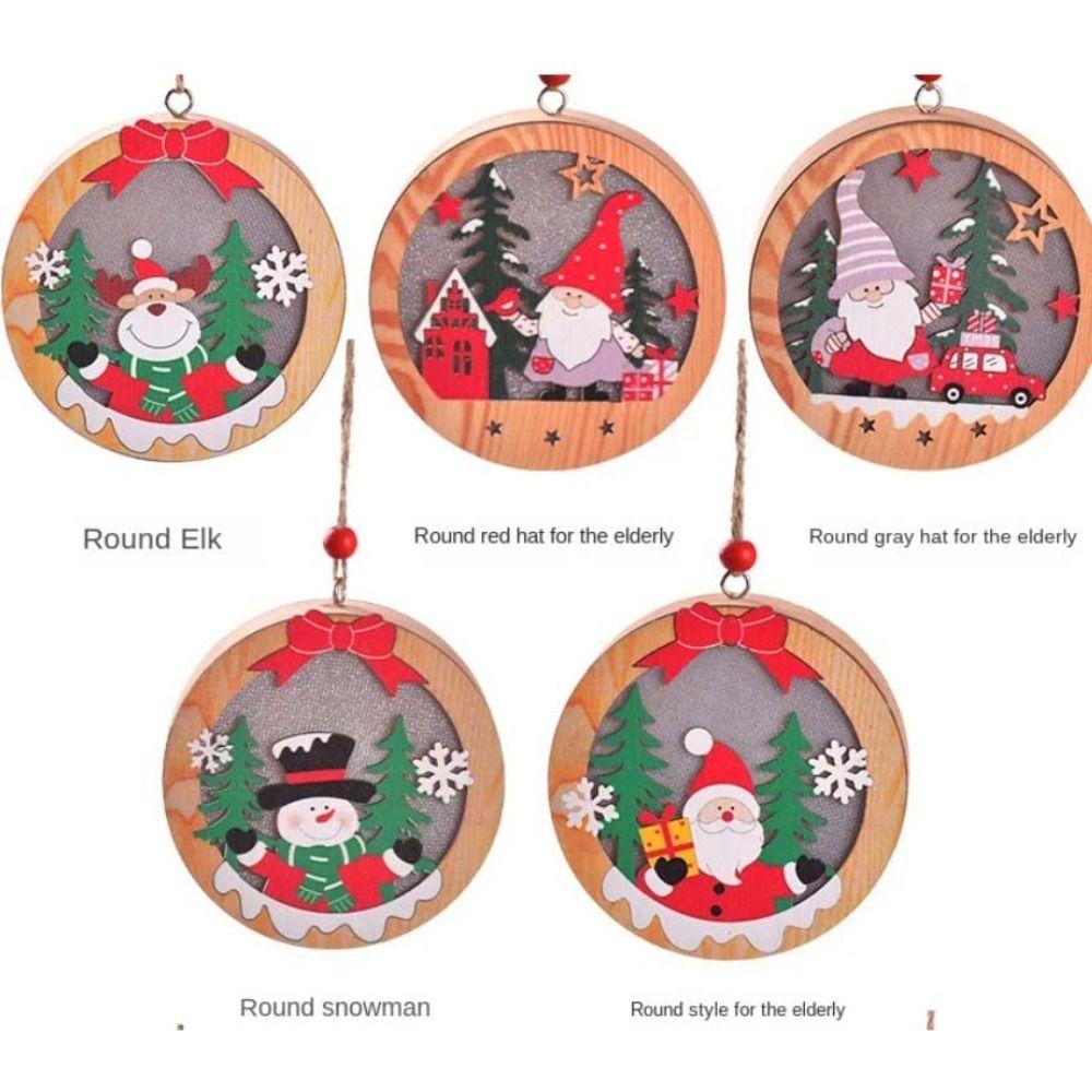 LED Luminous Christmas Decoration DIY Crafts Christmas Tree Ornament  Holiday