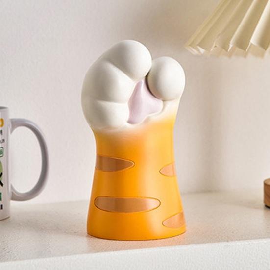 Cute Cat Paw Vase, Cartoon Paw Shaped Resin Flower Arrangement Vase, Desktop Decorative Plant Holder for Living Room, Bedroom, Bookshelf