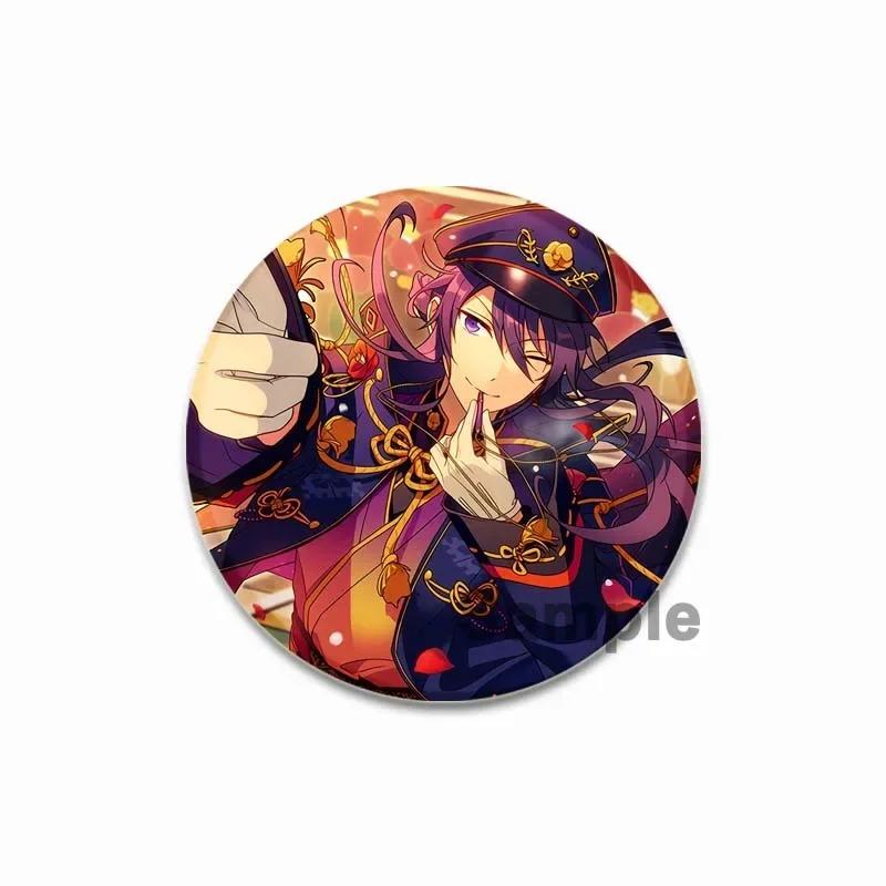 32/44/58MM Tinplate Brooch Ensemble Stars SOUMA KANZAKI Round Pins Cute Cartoon Badge for Backpacks Clothes Accesoory Jewelry
