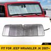 Front Windshield Sun Visor Block UV Sunshade Accessories For Jeep JK Wrangler TJ