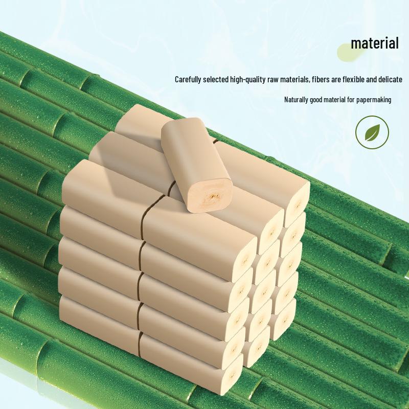 Paper & You Bamboo Pulp Coreless Toilet Paper - 4 Packs, 56 Rolls, 4-Ply, Long Household Bulk