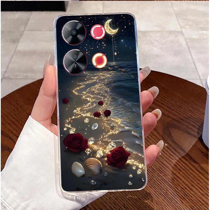 Case For Itel P65 P671L P 65 Casing Luxury Cute Love Heart Rabbit Funny Pattern Cover Clear TPU Silicone Soft Shell Phone Case