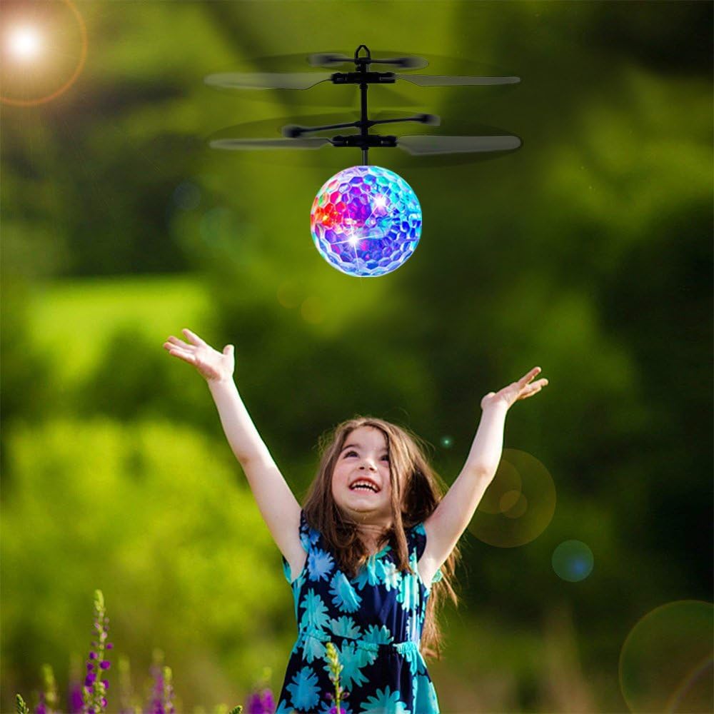 Flying Ball Luminous Flying Toy, Helicopter Aeroplane Remote Controlled Drone Children Games Outdoor Indoor Gift Birthday Christmas  Teenagers
