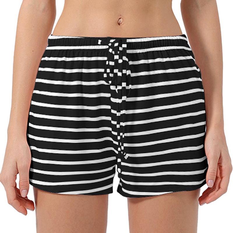 

Women Drawstring Plaid Pajama Bottoms Casual Shorts M