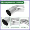 45 Degree Mandrel Exhaust Tube 275" OD 394" Leg Length Stainless Steel