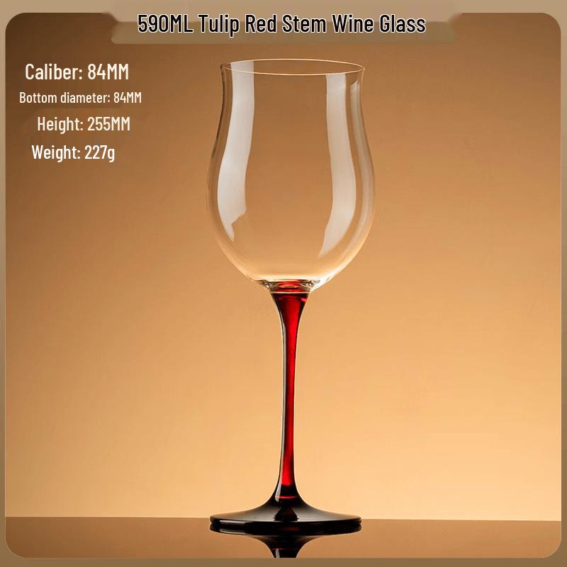Bow Tie Tulip Red Wine Glass