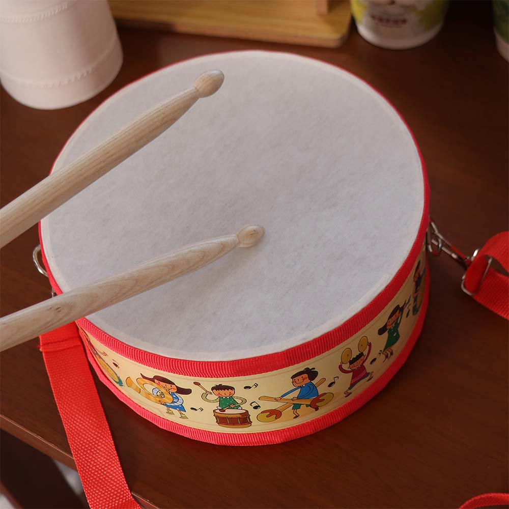 Montessori Instrument Hand Drum Toys Percussion Instrument Wood Kids Drum Toys Children Baby