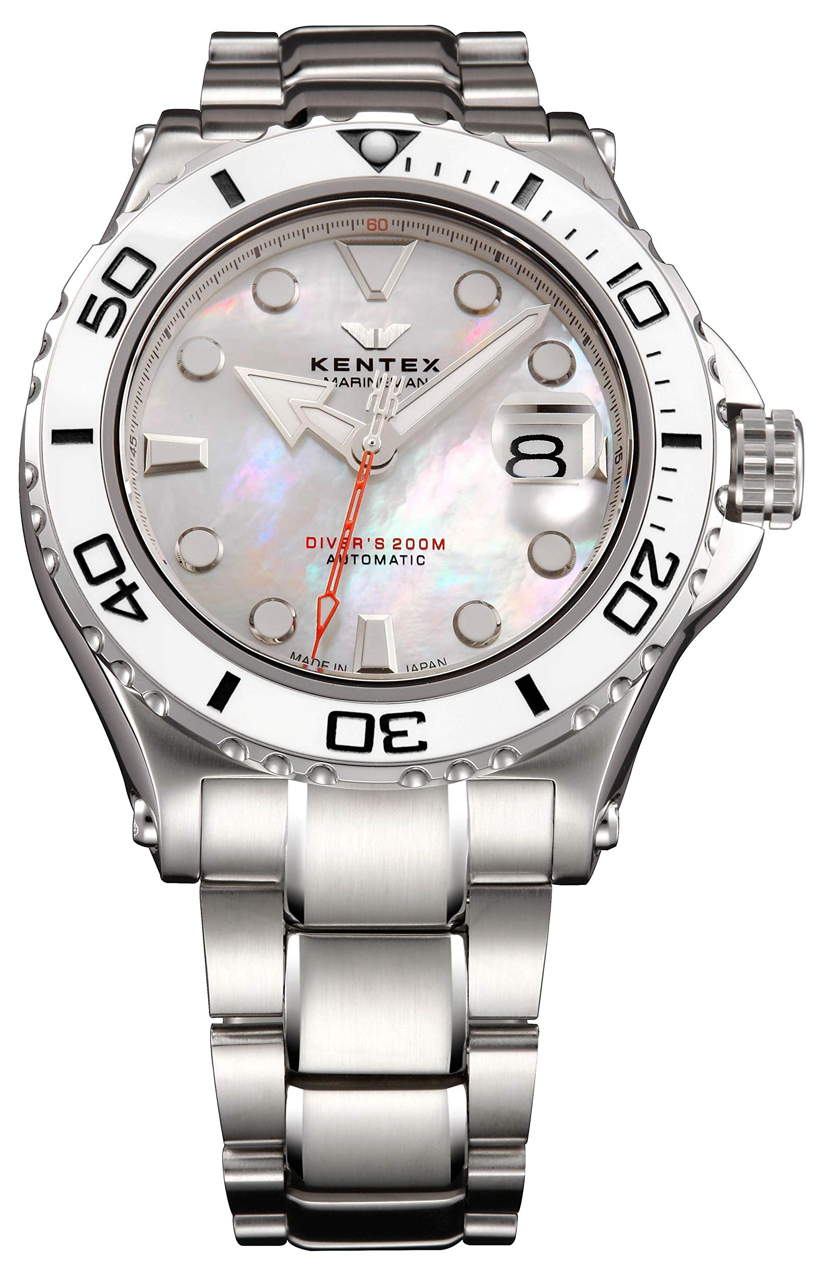 

[KENTEX] Автоматичний механічний годинник 200M Водонепроникний Marineman Seahorse II Дайверський S706M-18 Чоловічий Сріблястий