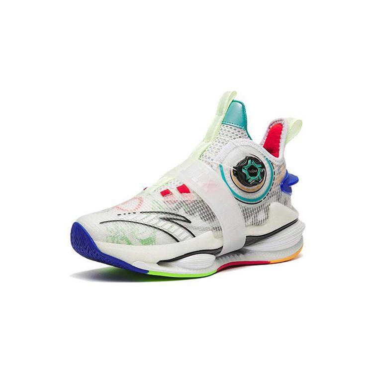 Anta Mesh Breathable Shock Absorbing Non-Slip Durable Sports Casual Shoes Kids Sneakers White Black Red 312241110-9