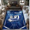 Hertha Bsc Printed Crystal Velvet Rug Non‑Slip Crystal Velvet Carpet For Sofa Bedroom Indoor Home Decoration