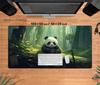 Cute Panda Desk Mat Mouse Pad Large Gaming Xxl Kawaii Animal Bear Pc Keyboard Matt Xl Green Anime Rug Forest Playmat Mousepad