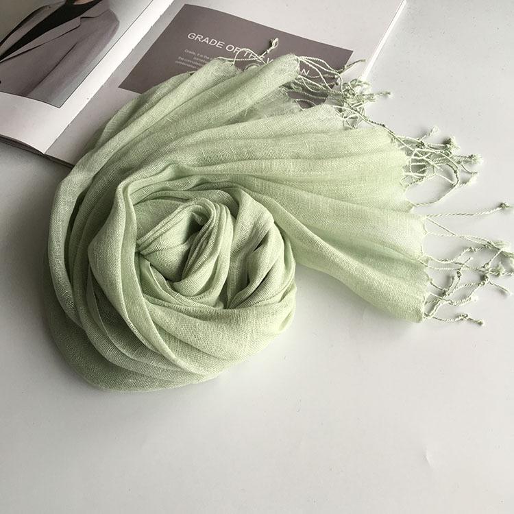 South Korea Dongdaemun Light Linen Scarf, Solid Color Sunscreen Scarf, Source