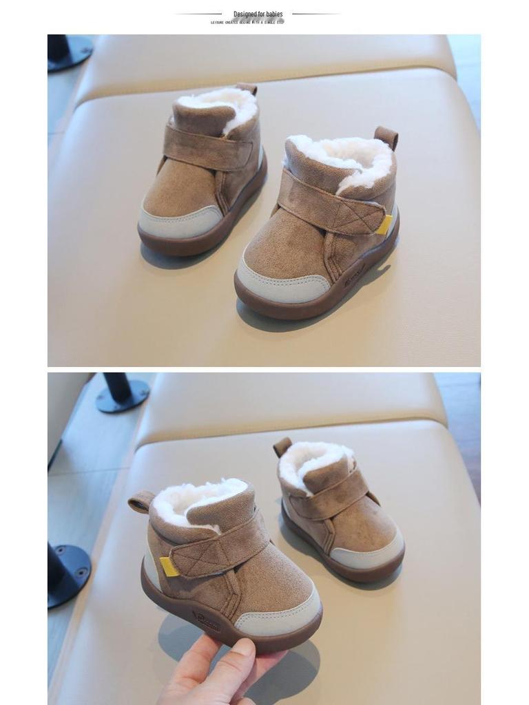 Winter-Schnee-Stiefel für Kleinkinder mit Samtfutter, Weiche Sohle Rutschfeste Schuhe für Alter 1-4