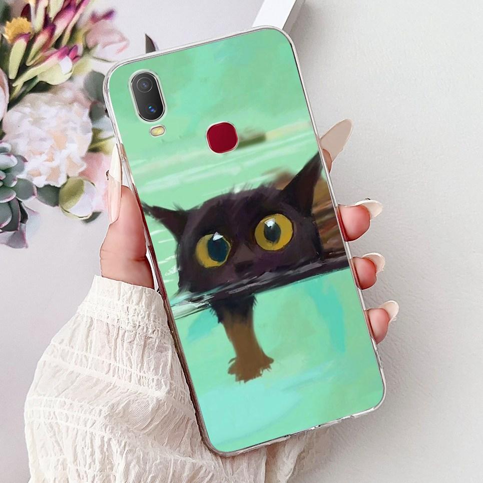 Cool Style Tiger Dragon Pattern Phone Case For Vivo Y11 2019 / Vivo Y12i 1906 Clear Soft Silicone TPU Back Cover Cartoon Coques