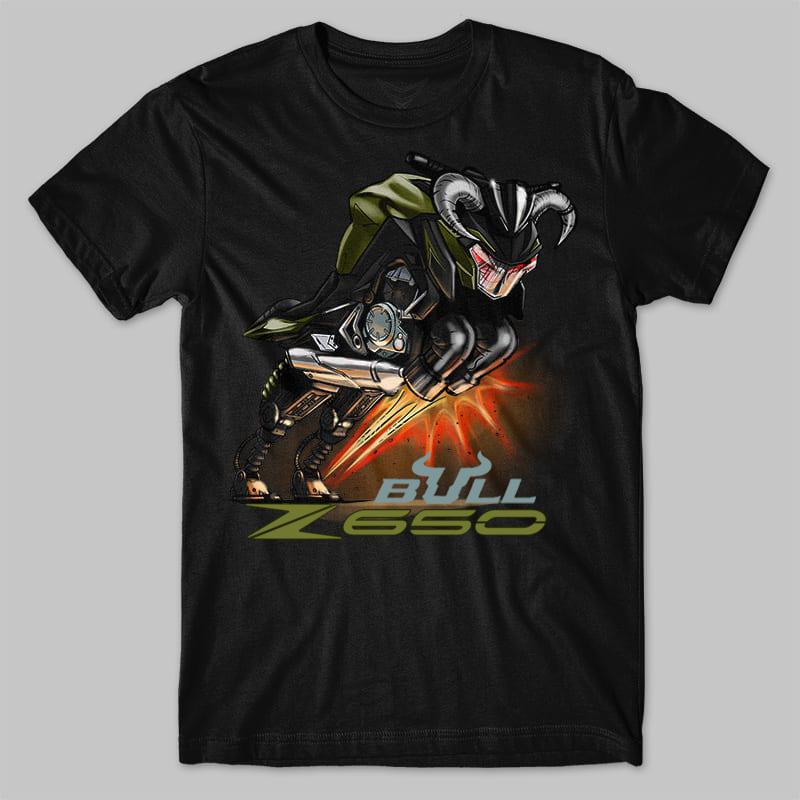 Classic Japanese Motorcycle Z650 Bull Transfiguration Inspired T-Shirt 100% Cotton O-Neck Short Sleeve Summer Casual Mens Tshirt
