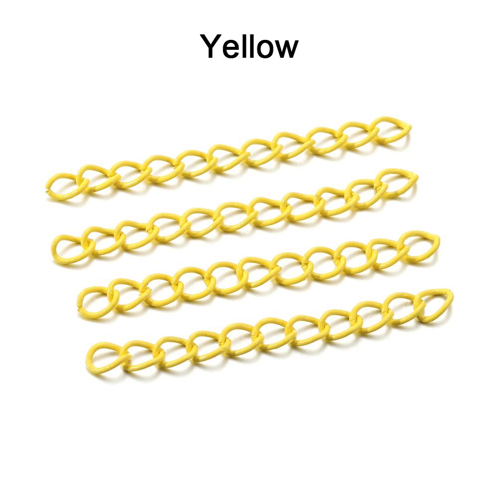 30Pcs/Lot 50mm Colourful Necklace Extension Chain Bulk Bracelet Extended Chains Tail Extender for DIY Jewelry Making Supplies