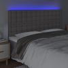 VidaXL Tête de Lit à LED Meuble de Chambre à Coucher Accessoire de Lit Double Tête de Cadre de Lit Intérieur Gris 3122530