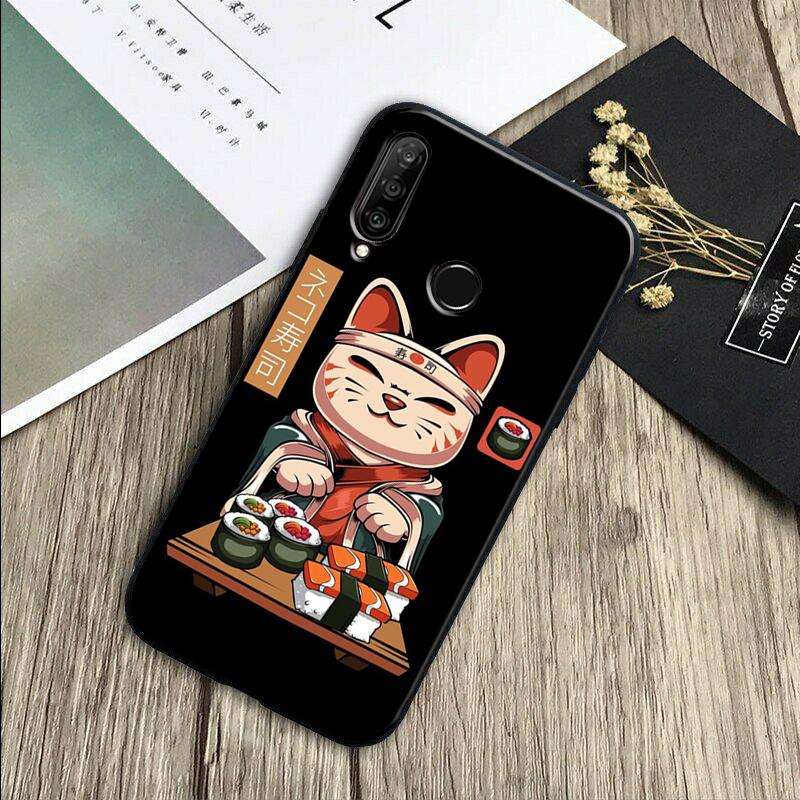 Japanese Sushi Food For Huawei Nova Y70 Y91 Y61 Y72 Y73 Y90 Y60 3i 7i 8i 11 12i 9 10 SE P20 P30 Pro P40 Lite Case