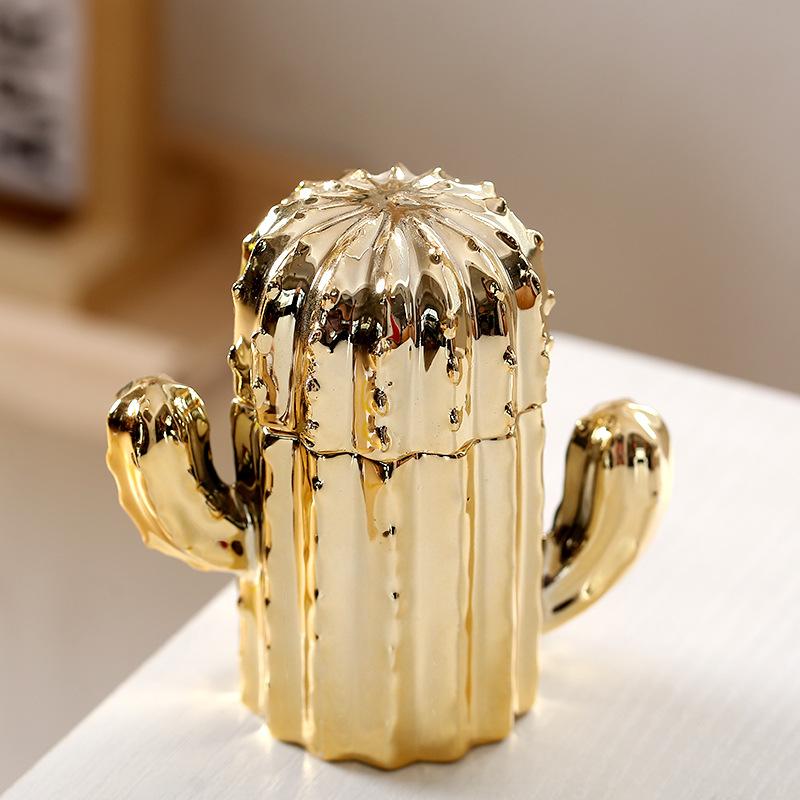 

Креативная керамическая коробка для зубочисток, домашний высококлассный держатель для зубочисток в виде кактуса, персонализированная коробка для ватных палочек, коробка для хранения зубочисток