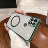 Case for OPPO A15s,A15 Clear Magnetic Casing Electroplated Lens Frame Phone Cover