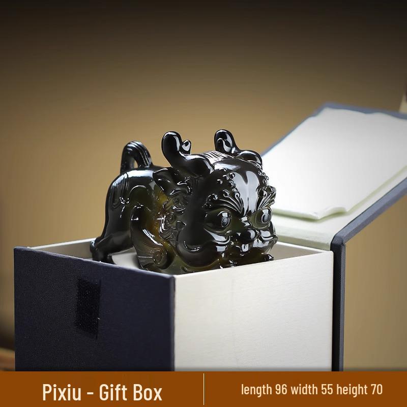 Color-Changing Pixiu Tea Pet with Gold Ingot - Tea Table Decoration & Kung Fu Tea Set Accessory