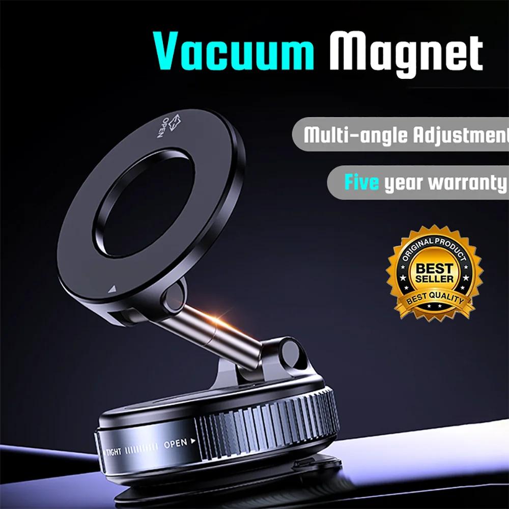 Strong Magnetic Car Phone Holder Foldable Design 360° Adjustable Vacuum Adsorption Mount Stand for Car Desk Bathroom Universal
