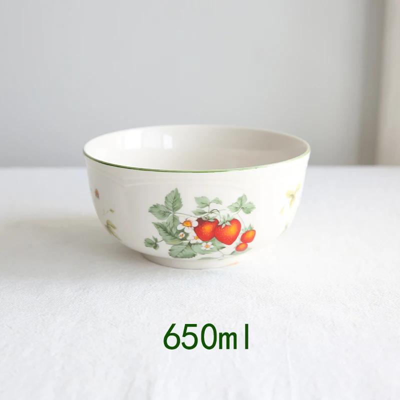 

Французский клубничный чайник, кофейная чашка и блюдце, десертная тарелка, керамический европейский набор для послеобеденного чая для вечеринки, украшение дома