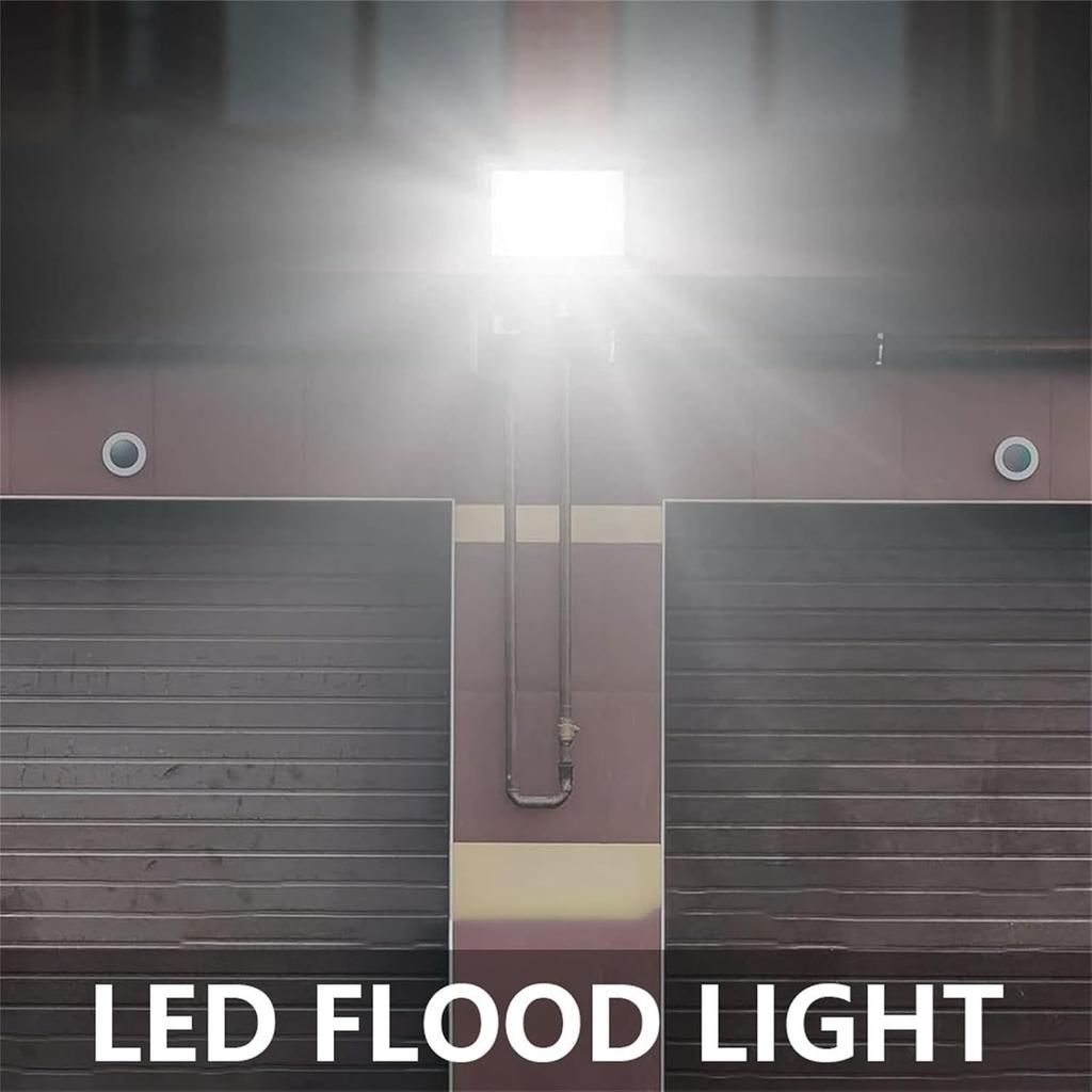 100W LED Flood Light Outdoor - Super Bright IP66 Waterproof Security Light with 120° Beam Angle, Aluminum Housing for Yard, Garden, Garage, Stadium
