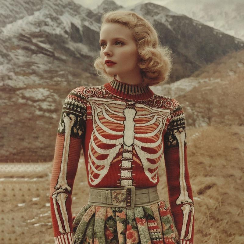 2025 Bestseller: Women's 3D Print Halloween Round Neck Loose Sweatshirt - Soft & Casual