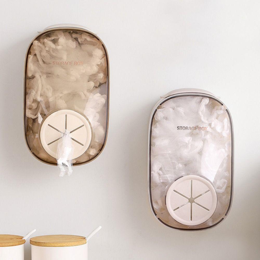 Wall Mounted Elastic Food Covers Storage Box Clear Food Covers Holder