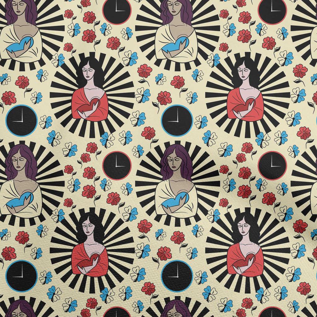 oneOone Cotton Flex Black Fabric Christmas Jesus Birth Sewing Material Print Fabric By The Yard 40 Inch
