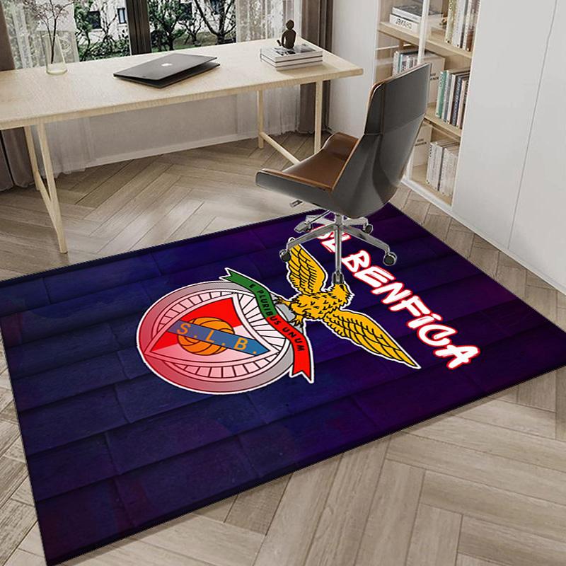 Ben-fica Football Club Printed Area Rug for Office, Chair Rug, Decorative Carpet Floor Mat, Large Size Fan gifts Christmas gifts