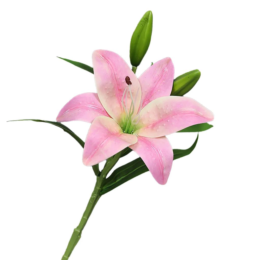 Real Touch Simulation Lily Flowers Artificial Flower Party Wedding Bridal Bouquet Fake Plant Living Room Home Garen Decoration