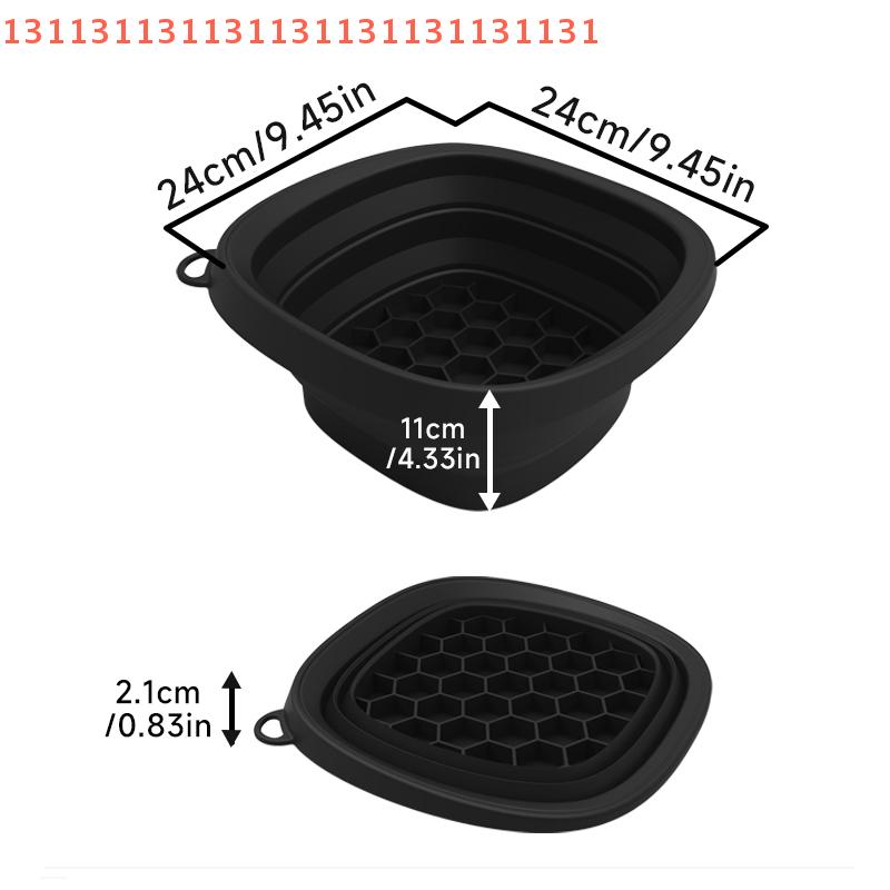 Portable Face Dipping Bowl for Ice Bath And Home Skincare Routine for Women And Girls Square Foldable Silicone Bowl