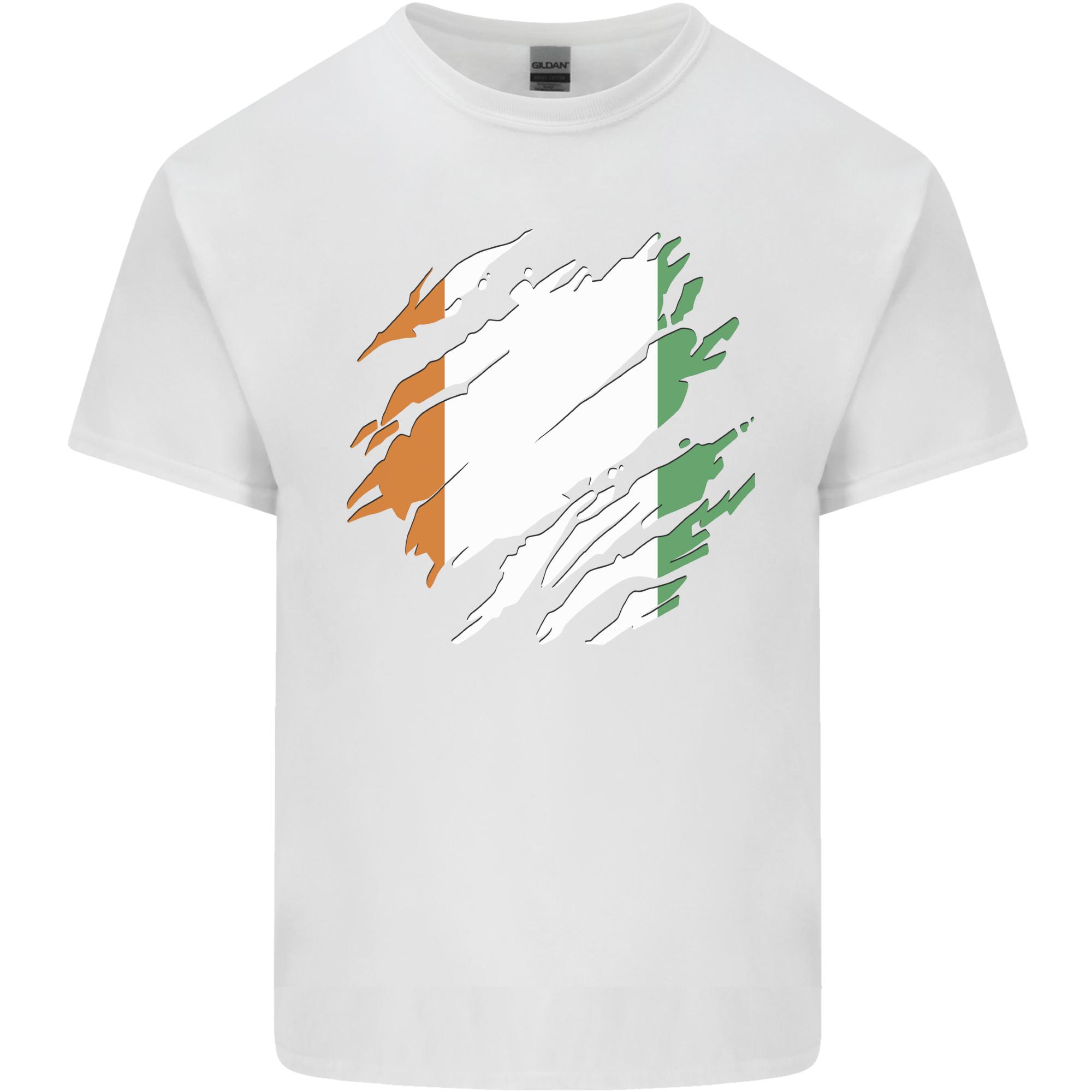Torn Flag Cote d Ivoire Unisexs Light Cotton TShirt S