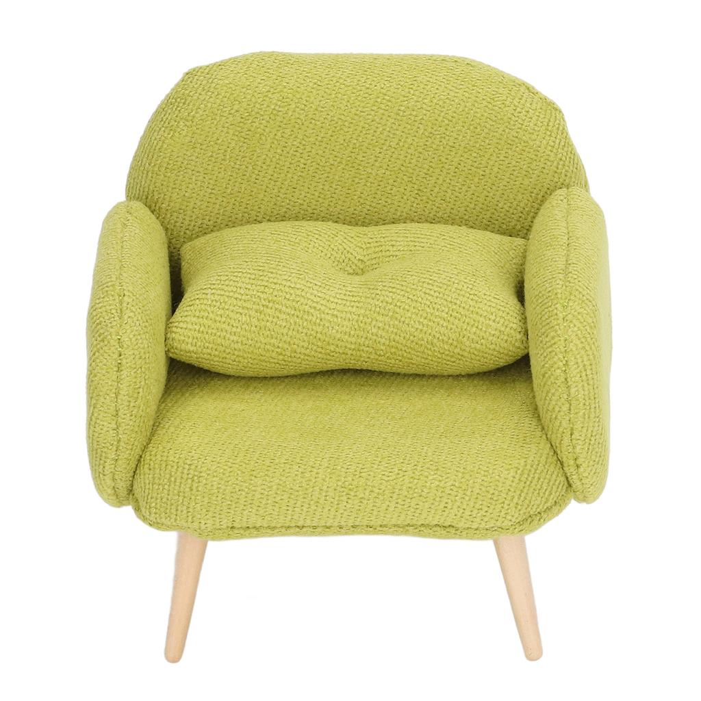 Puppenhaus Sofa 1:12 Maßstab Einfaches Design Moderner Stil Puppenhaus Miniaturmöbel Grün