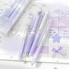 4PCS Plastic Gel Inks Pen Retractable Gel Pen with Plastic Clip Ergonomic Grip 0.5MM Tip Black Inks for Office School