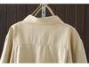 Women's Artistic Brushed Cotton Long-Sleeve Shirt, Autumn 2025 New Arrival, Loose Casual Mid-Length Top