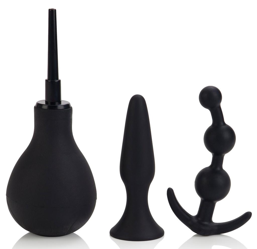 Anal Plairi Explorer Kit - Enema Bulb + Plugs - Calexotics - Enema Bulb