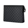 Louis Vuitton Pochette Voyage MM Schwarz Damier Graphite Canvas Herren Taschen N41696